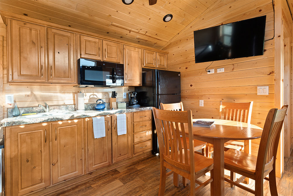 coastal deluxe cabin kitchen