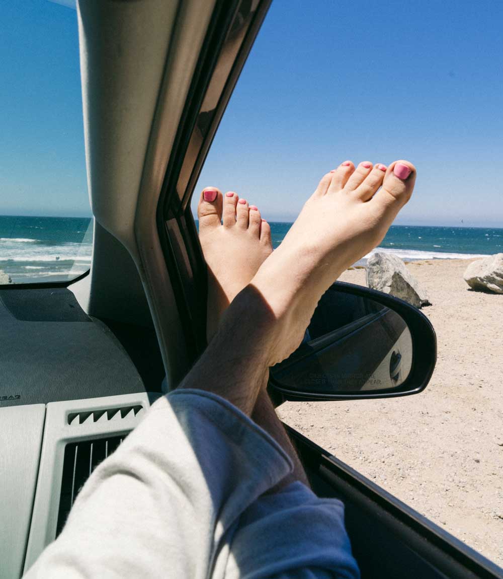 Car at the beach