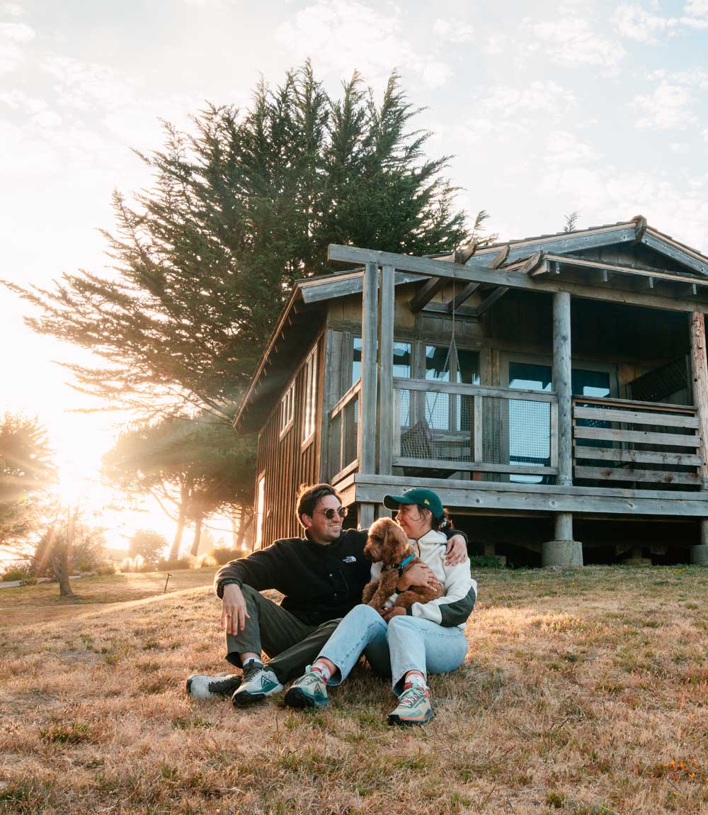 Douglas fir cabin exterior