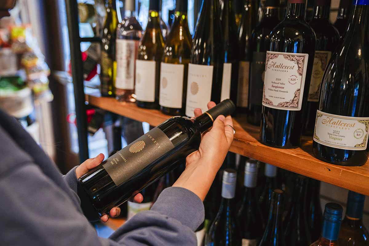 General store wine selection